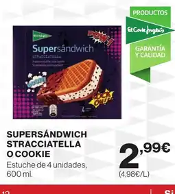 Hipercor Supersandwich stracciatella o cookie oferta
