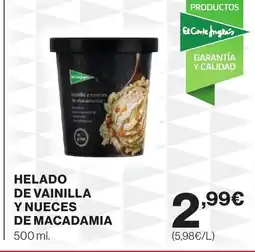 Hipercor Helado de vainilla y nueces oferta