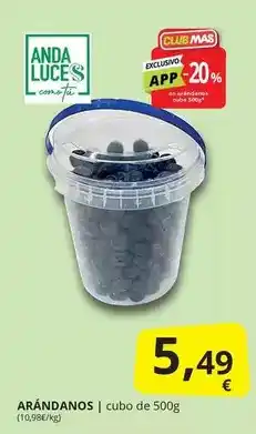 Supermercados MAS Anda - arandanos oferta