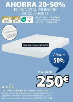 JYSK Wellpur - colchon de espuma gglomma gf30 oferta