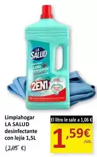 SPAR La salud - limpiahogar desinfectante con lejía oferta