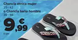 Carrefour Chancla étnica mujer o chancla baño hombre oferta
