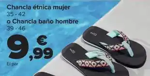 Carrefour Chancla étnica mujer o chancla baño hombre oferta