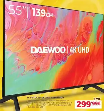 Dynos Informática Daewoo - tv 55 dled 4k uhd 55dm65uv oferta