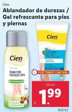 Lidl Cien - gel refrescante para pies y piernas oferta