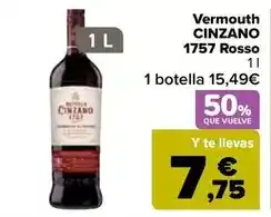Carrefour Cinzano - vermouth 1757 rosso oferta