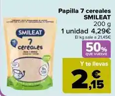 Carrefour Smileat - papilla 7 cereales oferta
