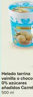 Carrefour Carrefour - helado tarrina vainilla o chocolate 0% azúcares añadidos oferta