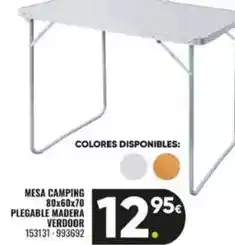 Family Cash Verdoor - mesa camping 80x60x70 plegable madera oferta
