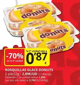 Supermercados MAS Glacé - rosquillas glace oferta
