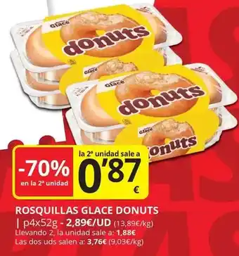 Supermercados MAS Glacé - rosquillas glace oferta