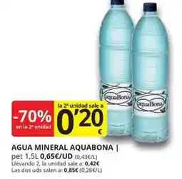 Supermercados MAS Aquabona - agua mineral oferta