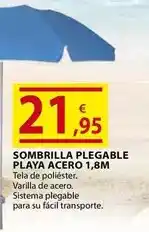 CMB Bricolage Sombrilla plegable playa acero 1,8m oferta