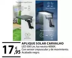CMB Bricolage Aplique solar carvalho oferta