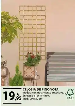 CMB Bricolage Celosía de pino yota oferta