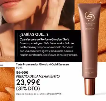 Oriflame Tinte bronceador gold essenza oferta