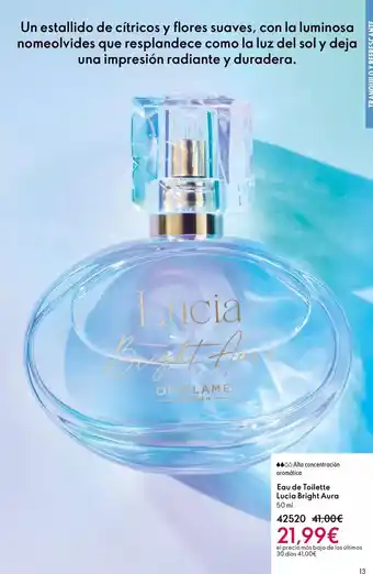 Oriflame Lucia bright aura - eau de toilette oferta
