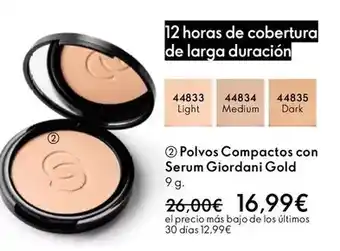 Oriflame Giordani gold - polvos compactos con serum oferta