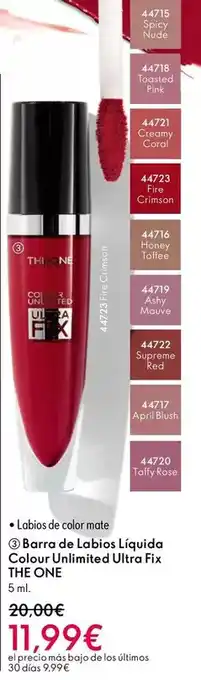 Oriflame The one - barra de labios líquida colour unlimited ultra fix oferta