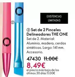 Oriflame The one - set de 2 pinceles delineadores oferta