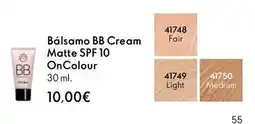 Oriflame Bálsamo bb cream matte spf 10 oncolour oferta