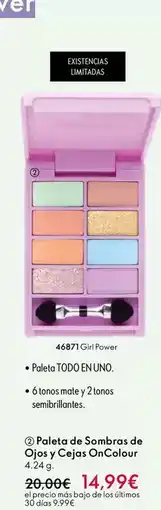 Oriflame Oncolour - paleta de sombras de ojos y cejas oferta