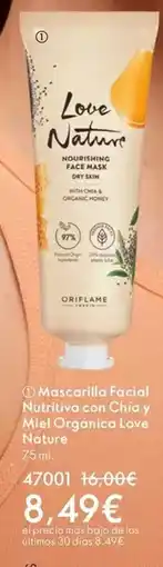 Oriflame Oriflame - mascarilla facial nujar con chiya natural love nature oferta