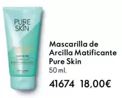 Oriflame Oriflame - mascarilla de arcilla matificante pure skin oferta