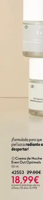 Oriflame Optimals - crema de noche even out oferta