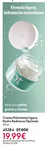 Oriflame Crea - crema hidratante ligera haydra rodaine optimals oferta