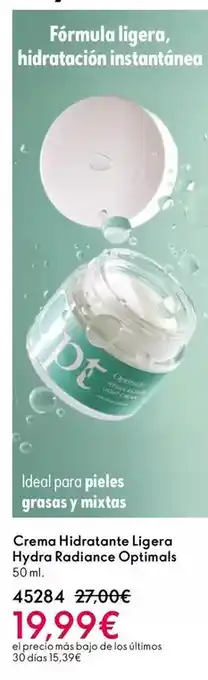 Oriflame Crea - crema hidratante ligera haydra rodaine optimals oferta