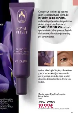 Oriflame Royal - el secreto para un contorno de ojos mas firme oferta