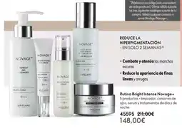 Oriflame Novage - rutina bright intense novage+ oferta