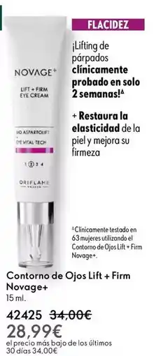 Oriflame Novage - contorno de ojos lift + firm oferta