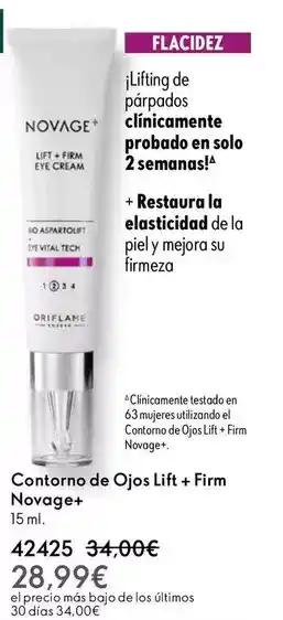 Oriflame Novage - contorno de ojos lift + firm oferta