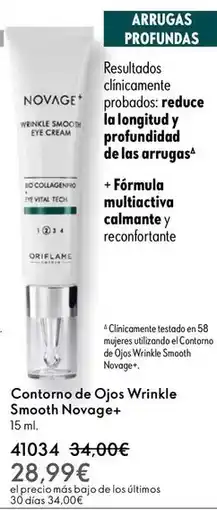 Oriflame Novage - contorno de ojos wrinkle smooth oferta