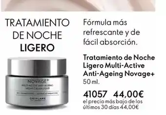 Oriflame Oriflame - tratamiento de noche ligero multi-active anti-ageing novage+ oferta