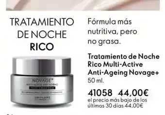 Oriflame Novage - tratamiento de noche rico multi-active anti-ageing novage+ oferta