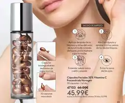 Oriflame Novage - copulas faciales 20% vitamina c prosecutal norga oferta