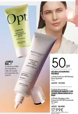 Oriflame Optimals - aclara as manchas oskdras oferta