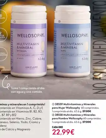 Oriflame Oriflame - wellosophy multivitamin & mineral man oferta