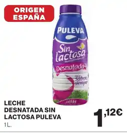 Hipercor PULEVA Leche desnatada sin lactosa oferta