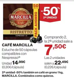 Hipercor MARCILLA Café oferta