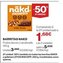Hipercor NAKD Barritas oferta