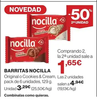 Hipercor NOCILLA Barritas oferta