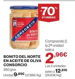Hipercor CONSORCIO Bonito del norte en aceite de oliva oferta