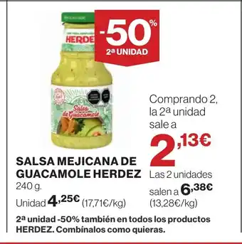 Hipercor HERDEZ Salsa mejicana de guacamole oferta