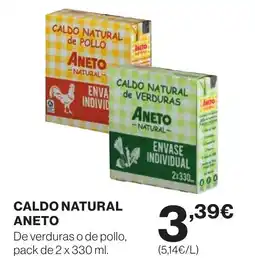 Hipercor ANETO Caldo natural oferta