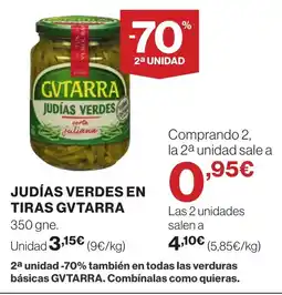 Hipercor GVTARRA Judias verdes en tiras oferta