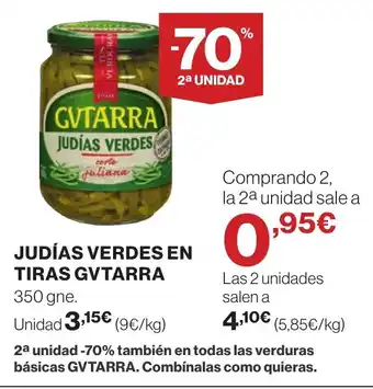 Hipercor GVTARRA Judias verdes en tiras oferta